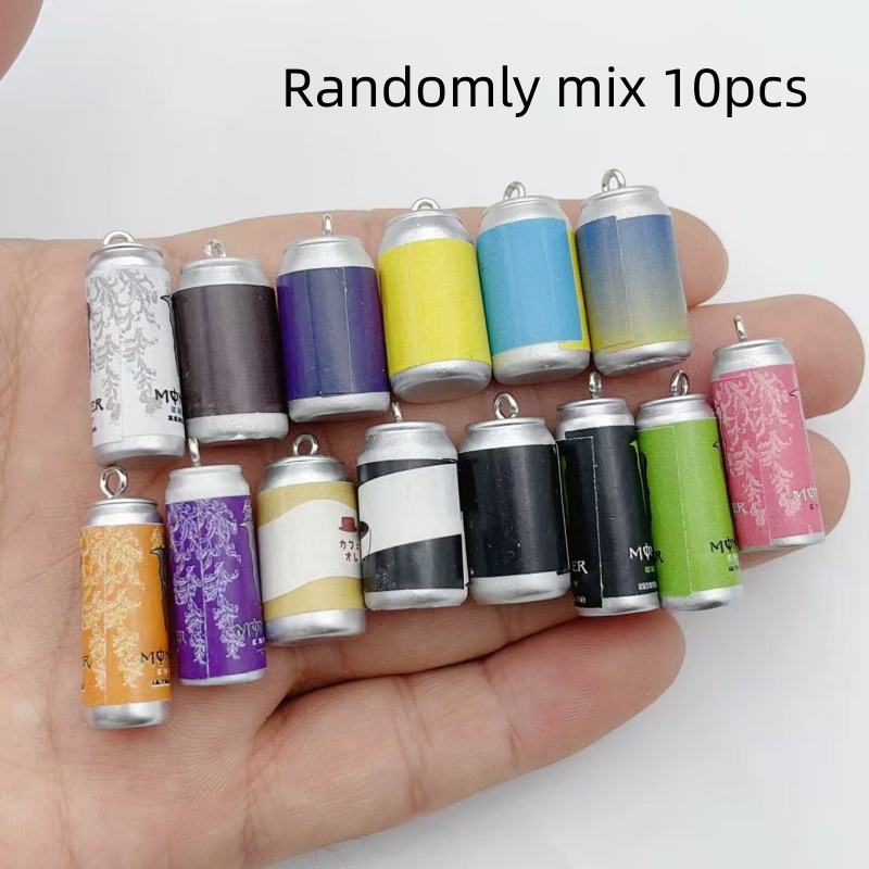Resin - 10 шт. миниатюрных имитационных брелоков-баночек для
