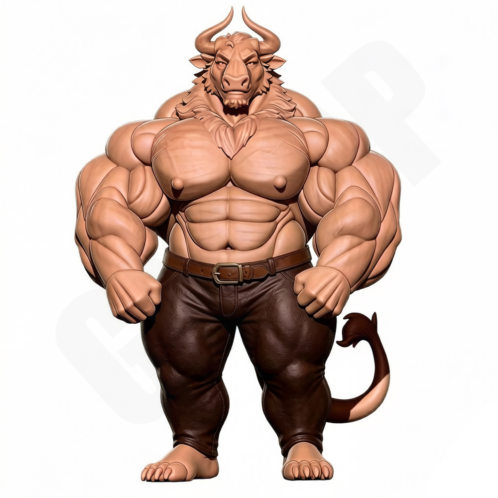 Resin Printer - Фигурка Hunky Fitness Muscle Bull в