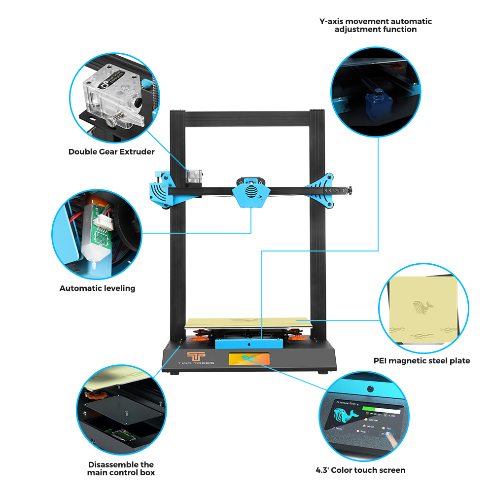 Набор для 3D-принтера Twotrees – обзор и цена Corexy 3D Printer Kit