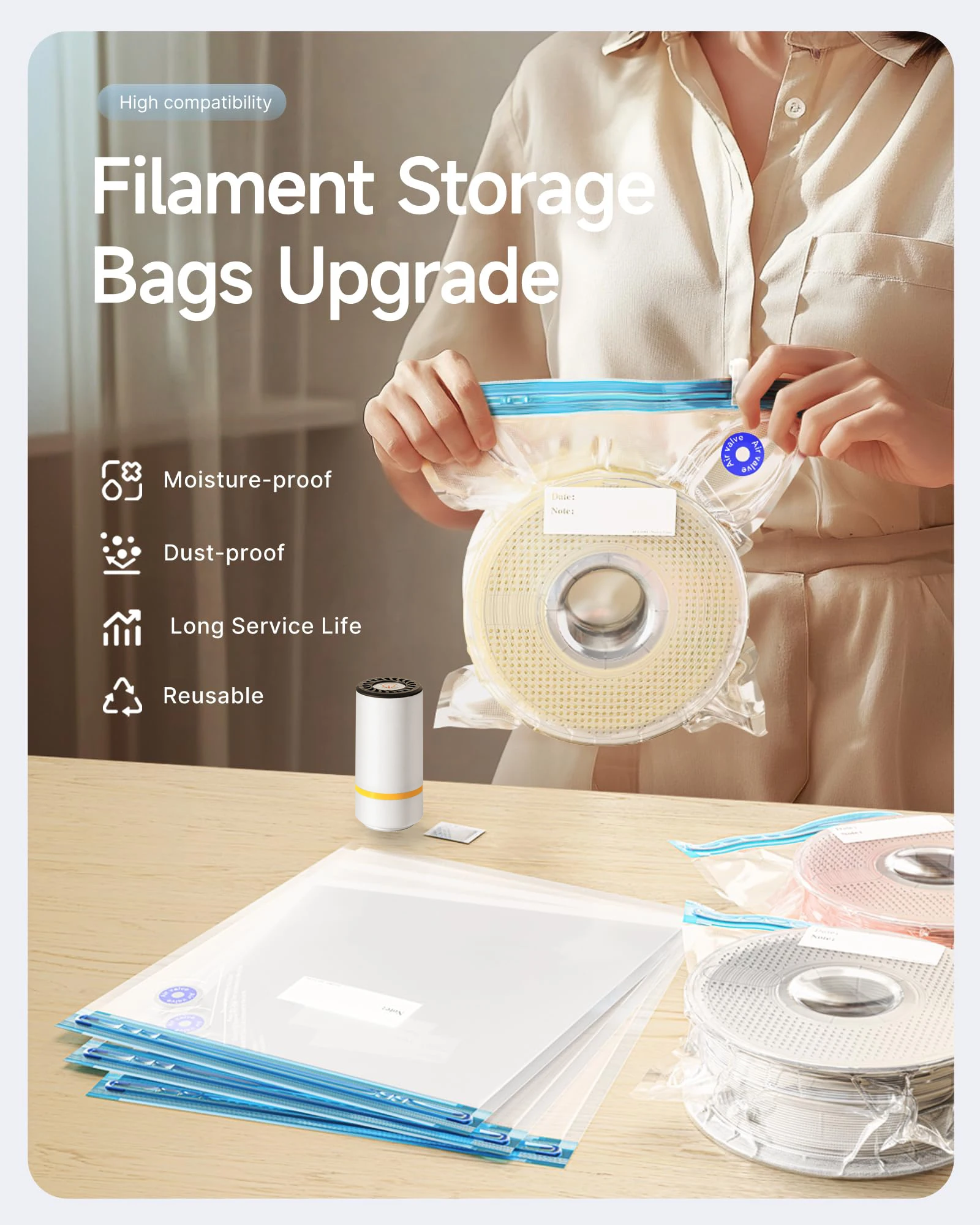 Вакуумный мешок для нити для 3 – обзор и цена Petg Filament