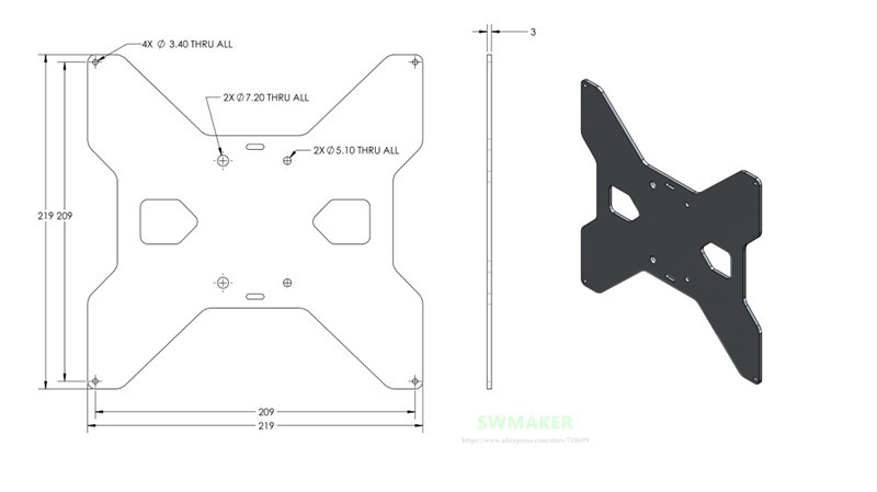 Алюминиевая Y-образная опорная – обзор и цена 3D Printer Stand